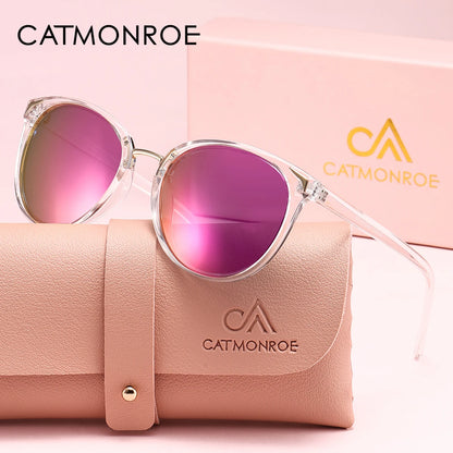 CATMONROE 1 ks dámské sluneční brýle, volitelná barva, kulaté skla, lehké, pohodlné, na řízení, volný čas, dojíždění, UV400, polarizované sluneční brýle