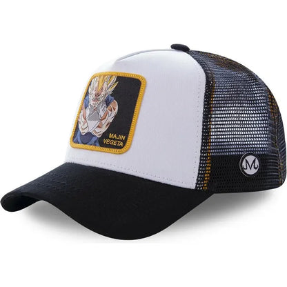 Czapka z motywem Dragon Ball Son Goku – letnia czapka podróżna z daszkiem, męska czapka z haftem w stylu hip-hopowym, z daszkiem przeciwsłonecznym, regulowana czapka typu trucker z siateczką