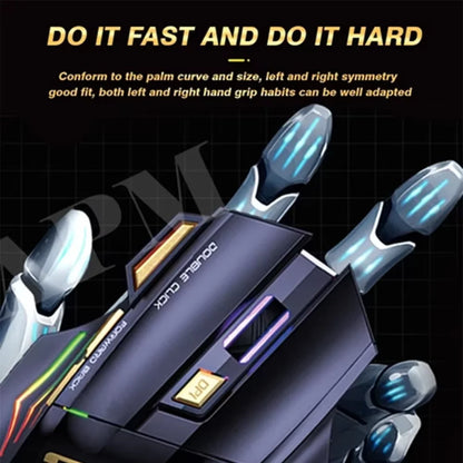 7-key 2.4G silent rechargeable colorful breathing light wireless gaming mouse without double clicking
