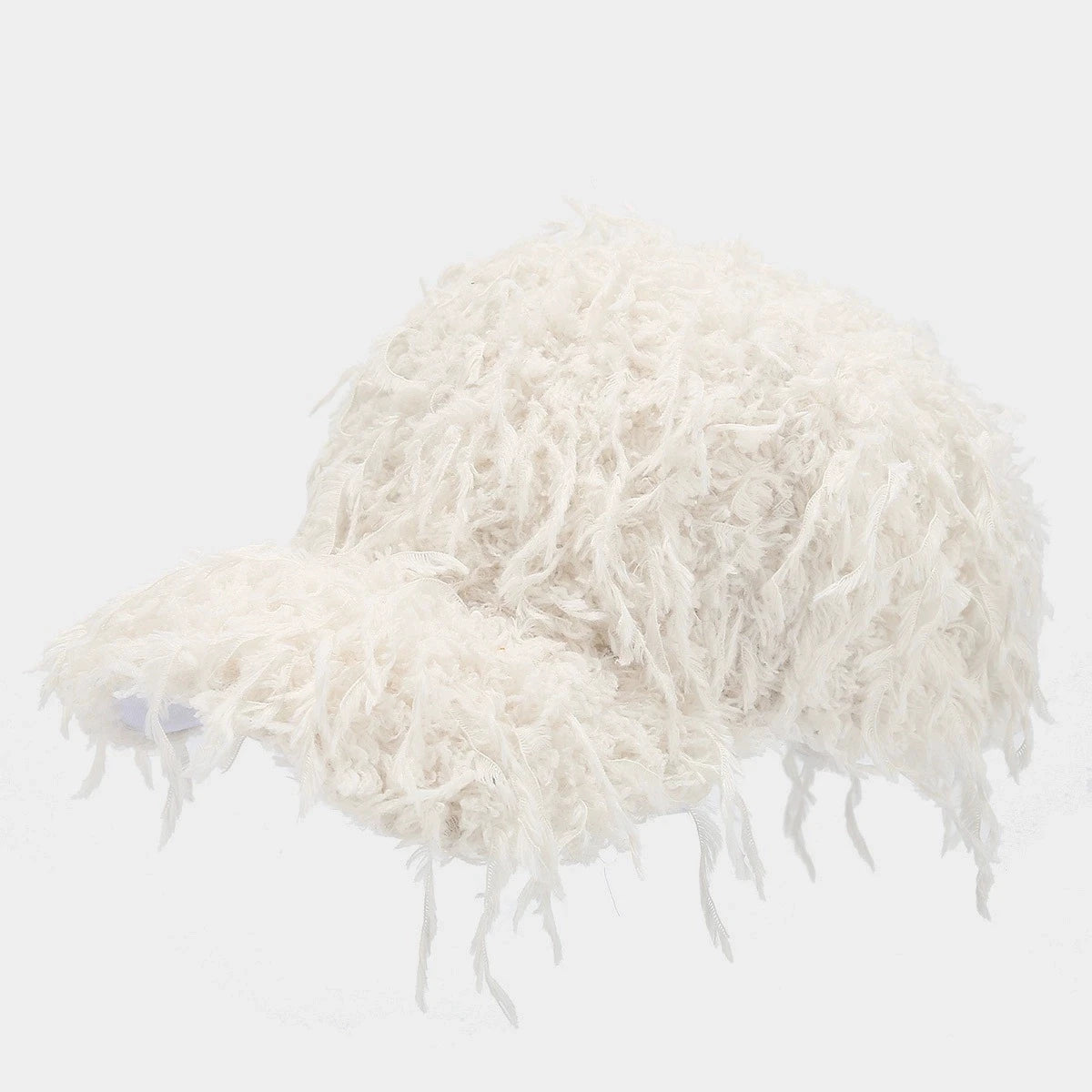 Winter Solid Color M-Label Lamb Wool Baseball Cap for Women, Outdoor Warm Casual Fashion Versatile Plush Duckbill Cap