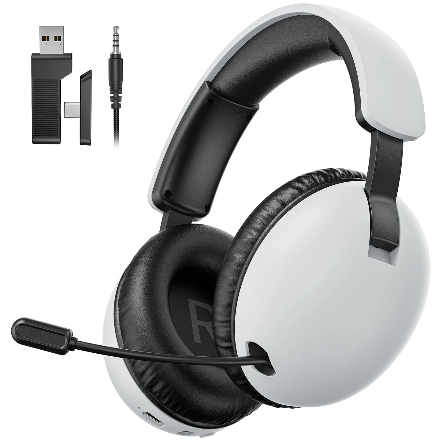 Acinaci BL500 kabelloses Gaming-Headset 2.4G Bluetooth 5.3 & kabelgebunden – Noise-Cancelling-Mikrofon, 30H Akku, 50mm-Treiber für PC, PS5, PS4
