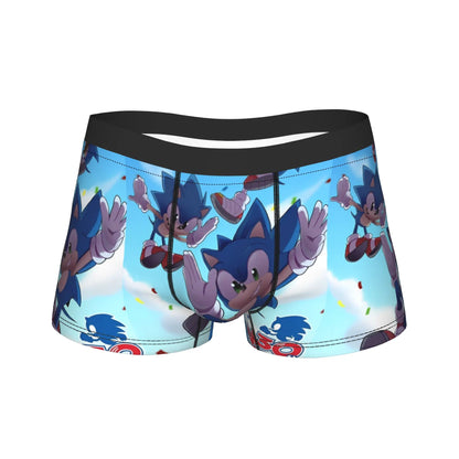 S-Sonic Retro Game Cartoon Underwear  Printed Boxershorts Quality Men Panties Elastic Boxer Brief Birthday Present