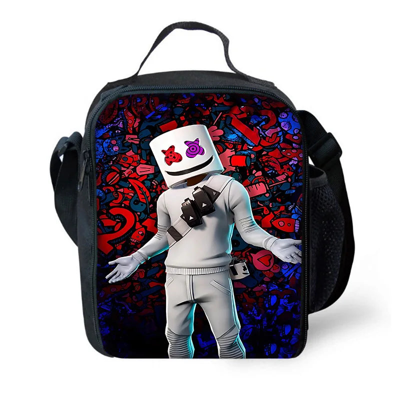 Classic Game Fortnites Child Insulated Large Capacity Bag for Boy &Girl Student Outdoor Picnic Resuable Thermal Cooler Lunch Box