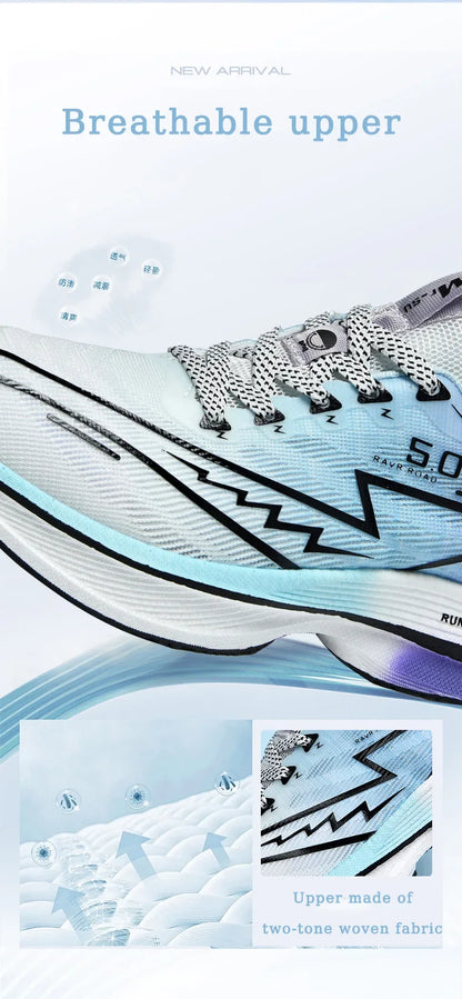 Men's Sport Shoes Professional Cushioned Carbon Plate Running Shoes Breathable Lace-up Casual Sneakers Marathon Athletic Footwear