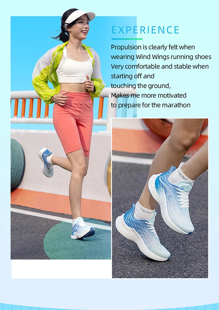 Onemix Wind Wings Pantofi de alergare respirabili pentru bărbați, maraton, sport și casual; pantofi sport pentru femei; ușori; pentru bărbați; pentru activități în aer liber; coardă de sărit
