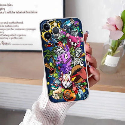 F-Fortnites-Cools Handyhülle für iPhone 17 16 15 14 13 12 11 Pro Max Plus, weiche Schutzhülle, personalisierbar DIY