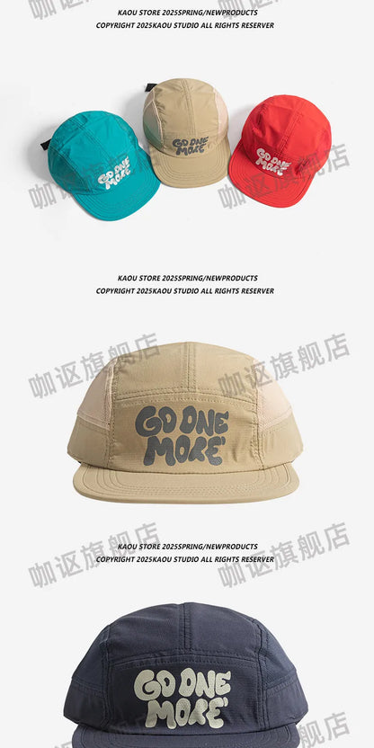 Summer quick-dry baseball cap, retro flat brim, unisex, sun protection, sports mesh cap, trendy