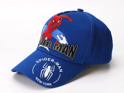 Figurka z anime Marvela Spider-Man – czapka z daszkiem z motywem kreskówkowym, bawełna i poliester, czapka z daszkiem dla chłopców i dziewcząt, akcesoria do nakryć głowy, prezent urodzinowy dla dzieci