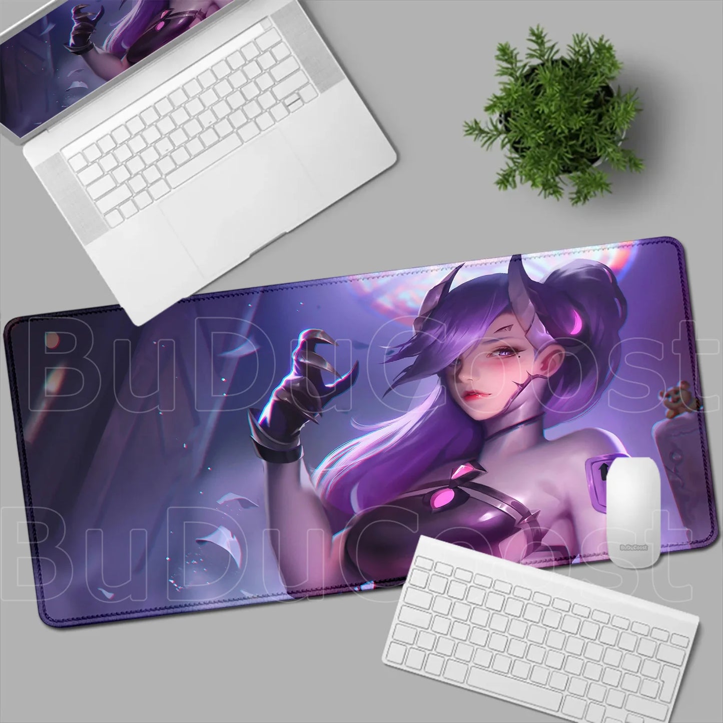Геймърски пад за мишка Overwatch Anime Girl, голям XXL, HD печат, постелка за компютърна клавиатура, лаптоп и офис, мека гумена подложка за бюро, 900x400 MM