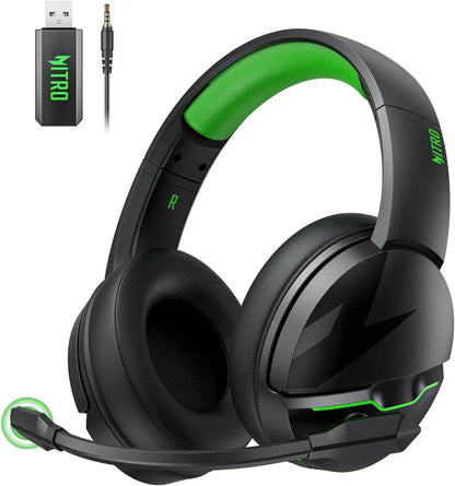 Casque de jeu sans fil Acer K2 pour PS5, PS4, PC, Switch, Bluetooth 5.3+2.4GHz, 100 heures d'autonomie, avec micro à réduction de bruit