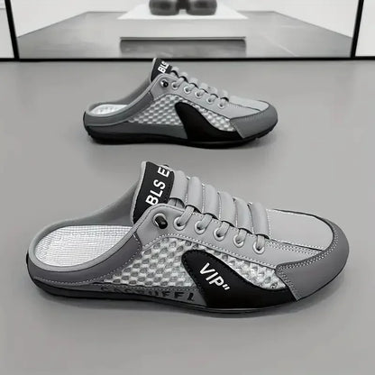 Chaussons mi-ouverts à semelle souple pour hommes, chaussures décontractées tendance d'été, baskets à semelle souple, Zapatos De Hombre, grande taille 48