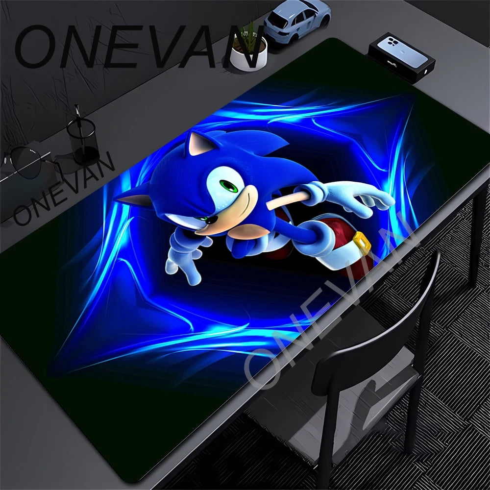 Cute Sonics The Hedgehogs Mousepad HD Printing Computer Gamers Locking Edge Non-slip Mouse Pad XXL90x40cm Keyboard PC Desk Pads