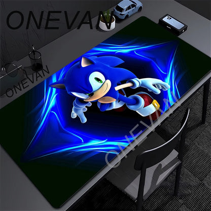 Cute Sonics The Hedgehogs Mousepad HD Printing Computer Gamers Locking Edge Non-slip Mouse Pad XXL90x40cm Keyboard PC Desk Pads