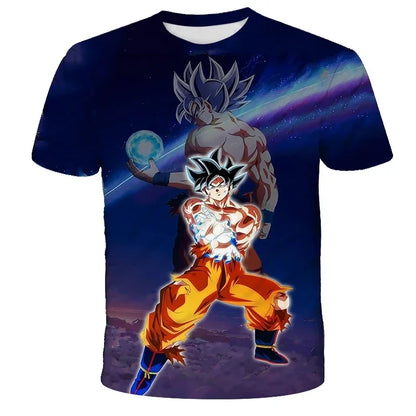 2026 Dragon Ball Z Graphic Print 3D Kids Summer Short Sleeve T-Shirt Top 2025 Hot Selling Cool Super Kids Adult T-Shirt Goku Y2k
