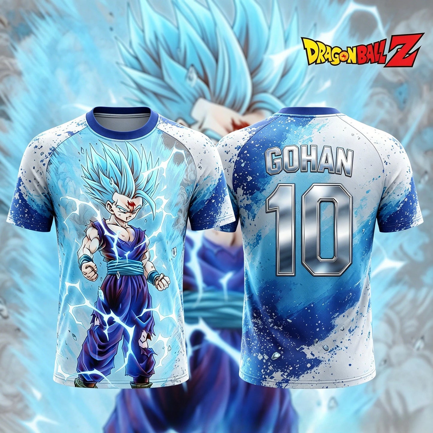 2026 New Adult Men's NO.10/7 GOHAN 3D Printed Football Jersey T-Shirt Kids Anime T-Shirt Special Kids Jersey Breathable Y2k