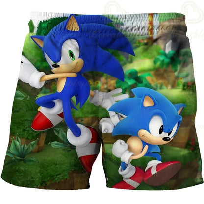 3D Print Fashion Children's Pants S-Sonici Shorts Kids Summer Beachwear Swim Trunks Swimsuits Beach Shorts Trousers