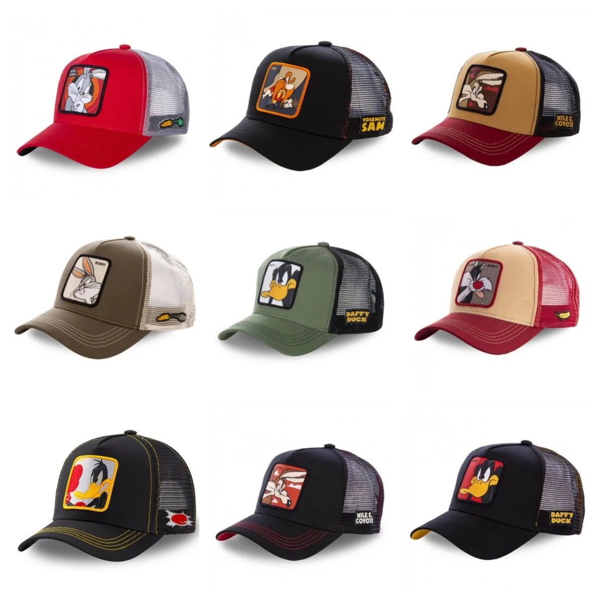 Czapka unisex z motywem anime, naszywka haftowana, czapka baseballowa, czapka typu trucker, czapki siatkowe, czapka przeciwsłoneczna