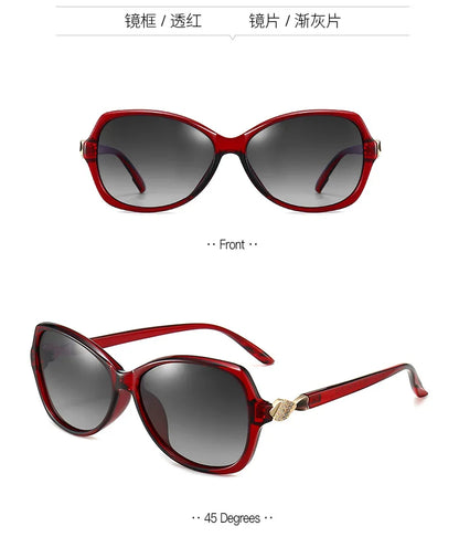 -75 -100 +125 Women Sunglasses Polarized Myopia Elegant Diamond-Embedded Frame Small Sunset Sunglasses Hyperopia Customization