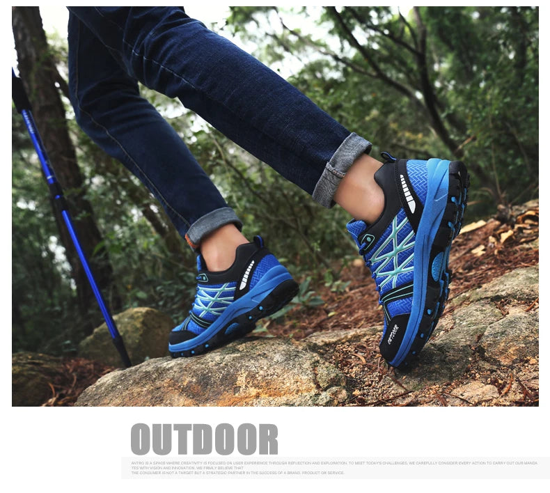 Marken-Wanderschuhe für Herren, atmungsaktive Mesh-Reiseschuhe, wasserdichte Outdoor-Schuhe für Jagd und Angeln, Berg-, Offroad-, Reit- und Sportschuhe