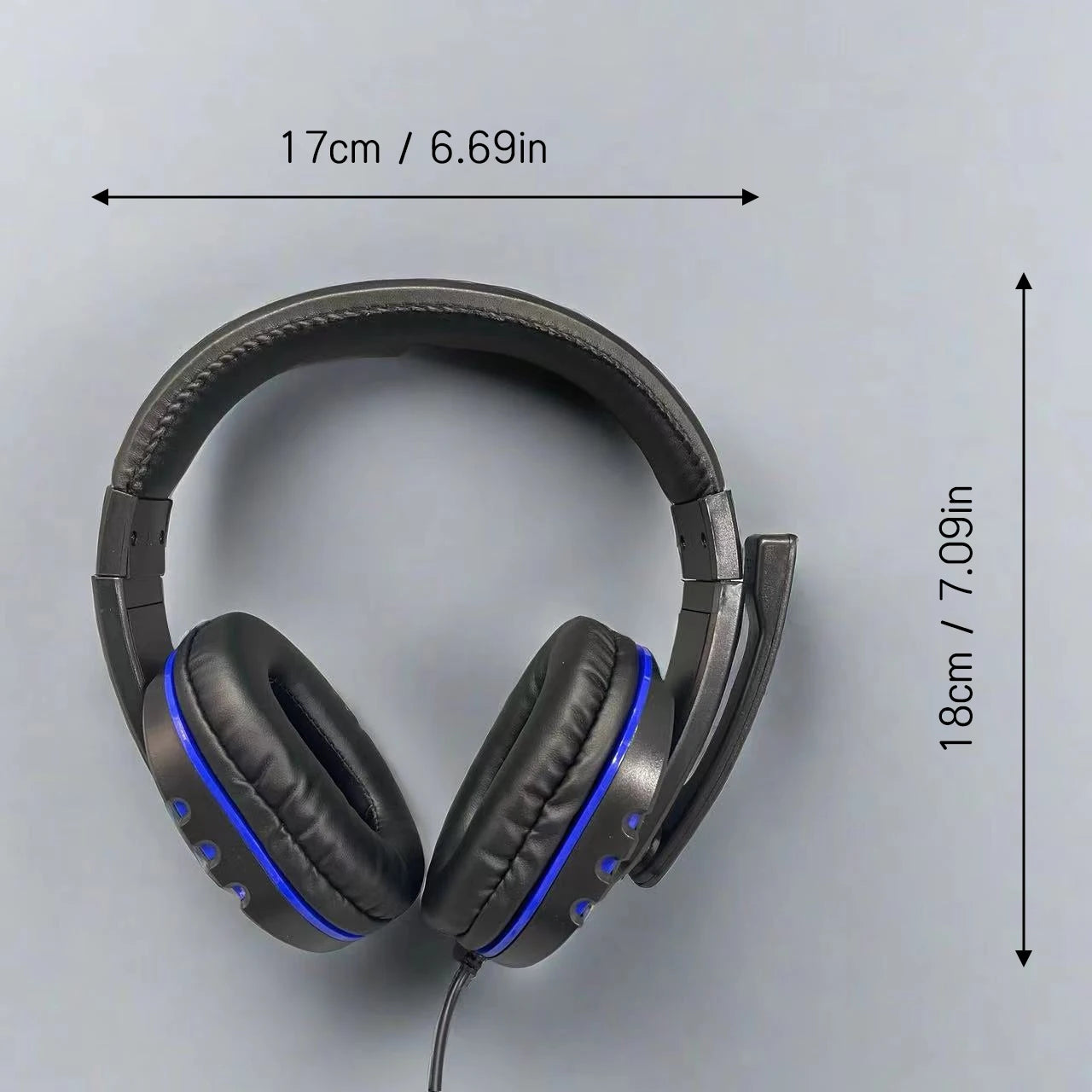 Cuffie cablate 7260 con microfono – Headset gaming e lavoro per PS4 PS5 Xbox One, studio e riunioni, auricolari con jack 3.5mm