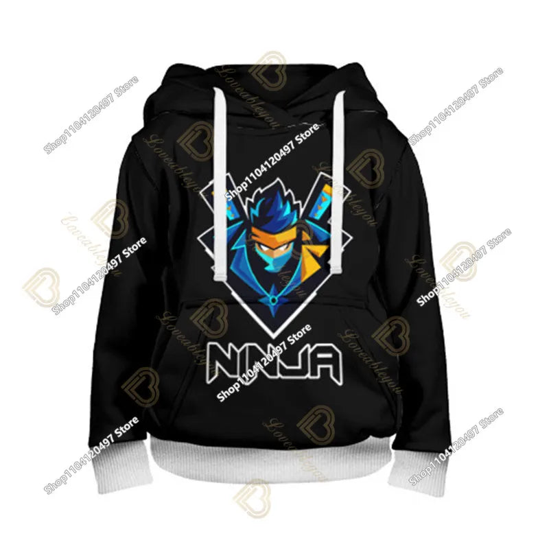 Bluza z kapturem Fortnite z nadrukiem dla dzieci 2-14Y, bluzy dla chłopców i dziewczynek, modna kurtka Harajuku, odzież dziecięca, gry, kostium cosplay