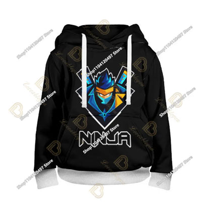 Bluza z kapturem Fortnite z nadrukiem dla dzieci 2-14Y, bluzy dla chłopców i dziewczynek, modna kurtka Harajuku, odzież dziecięca, gry, kostium cosplay
