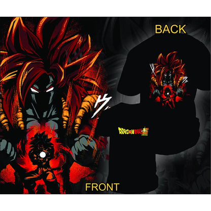 2026 Summer New Dragon Ball Super Gogeta Men's T-Shirt Black Blue Aura 100% Cotton Oversized Breathable Casual Short Sleeve Tee