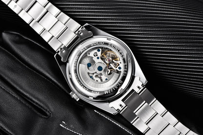 BENYAR 2025 Neue automatische mechanische Herrenuhr, Business-Sport-Luxus-Herrenuhr, 50M wasserdichte Uhr, Relogios Masculino