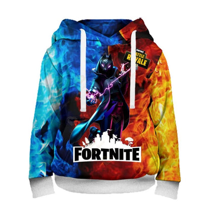 Sweatshirt com capuz Fortnite para homem, estampado 3D, moda Battle Game, para rapazes e raparigas, estilo hip hop, casaco casual masculino
