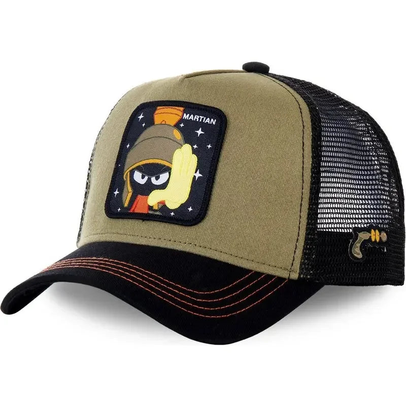 Czapka unisex z motywem anime, naszywka haftowana, czapka baseballowa, czapka typu trucker, czapki siatkowe, czapka przeciwsłoneczna