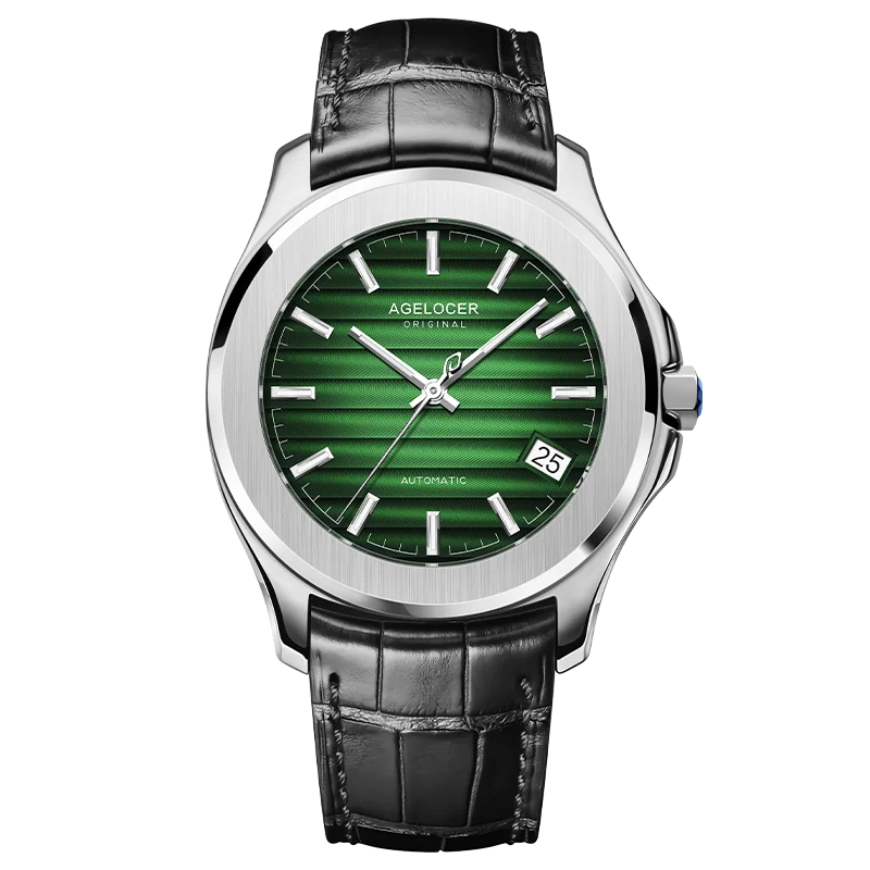 AGELOCER Original Baikal Watch Men's Luxury Gold Watch Big Calendar Business Automatic Mechanical Watch Birthday Gift