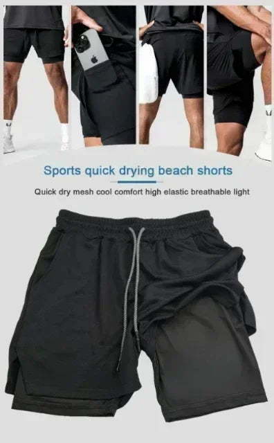 Dragon Ball Anime GOKU Peripheral Printed Double Layer Shorts 2026 Latest Spring and Summer Sports Men's Loose Breathable Pants