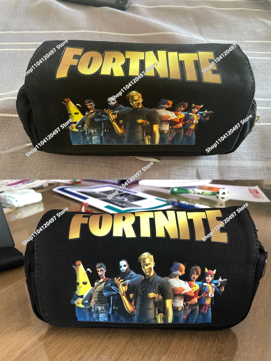 Fortnite Shooting Game Peripheral PU Snap Button Wallet Anime Coin Purse Folding Leather Wallet Card Holder Student Gifts