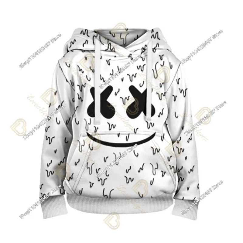 Bluza z kapturem Fortnite z nadrukiem dla dzieci 2-14Y, bluzy dla chłopców i dziewczynek, modna kurtka Harajuku, odzież dziecięca, gry, kostium cosplay