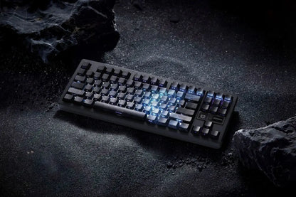 Keycap PBT trasparenti Cherry con incisione laterale e sfumatura Purple Galaxy, 135 tasti, compatibili con tastiere meccaniche 60/64/84/98/108