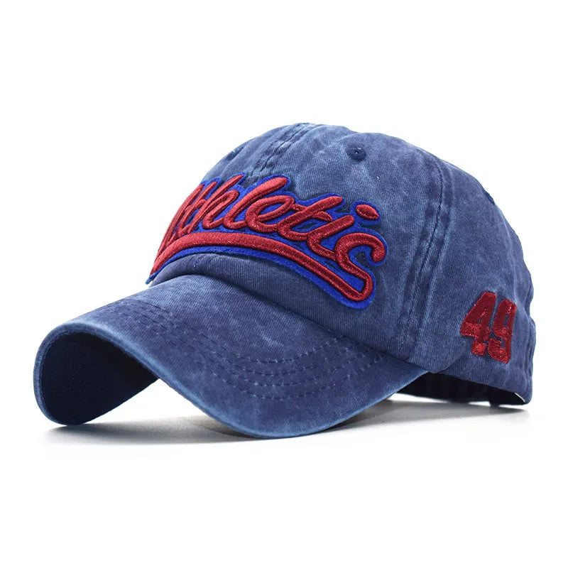 CNTANG Casquette de baseball pour homme, mode estivale, coton, lettres brodées, style hip-hop, snapback, décontractée, pour le plein air, casquettes de sport pour homme, réglable