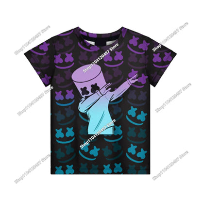 Fortnite T-Shirt für Erwachsene und Kinder, 3D-Digitaldruck, lockere Passform, große Größen, kurzärmeliges Sommer-Tee für Kinder