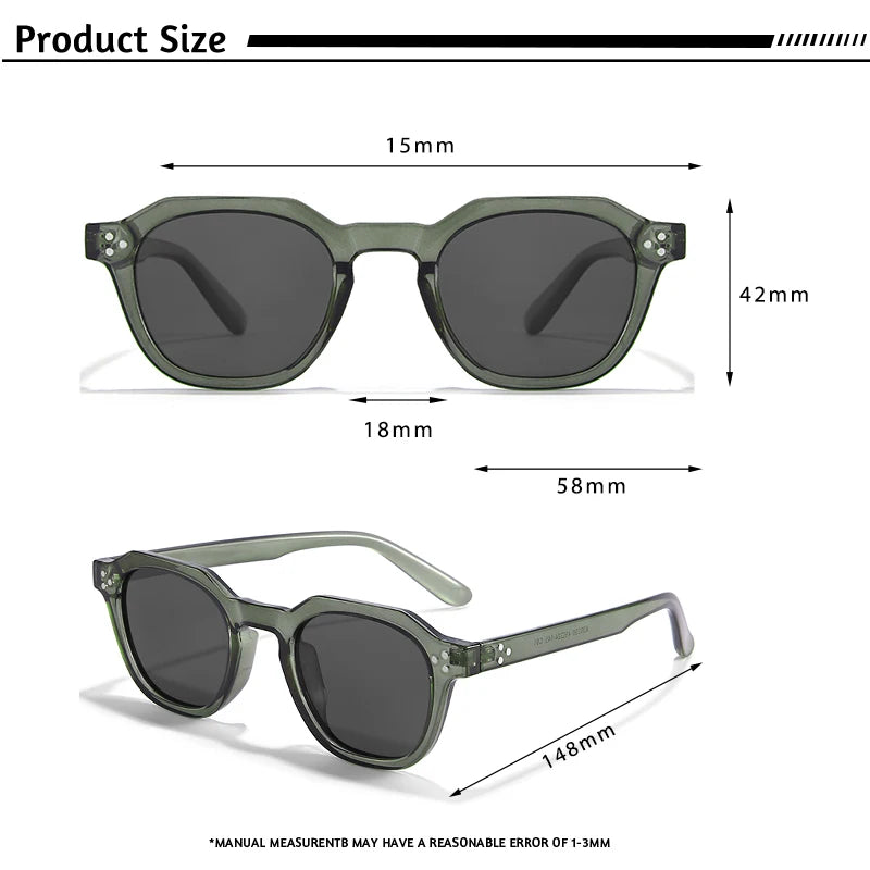 Caterside Nové retro polarizované pánské sluneční brýle s čtvercovým rámem z TR90, dámské sluneční brýle, outdoor, řízení, rybaření, UV400, dárek