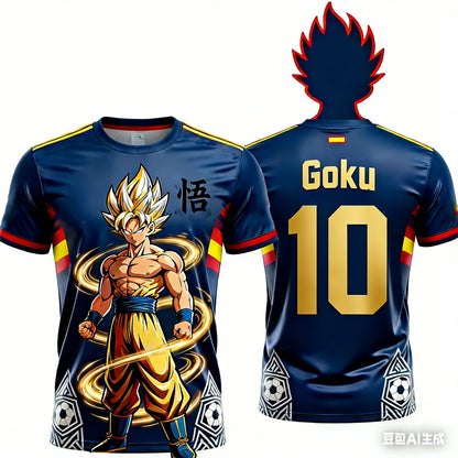 2026 Summer Dragon Ball Retro Fitness T-shirt Men's Oversized 3D Printed Short-sleeved Family Unisex Children's Sports Shirt