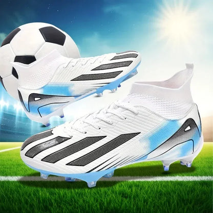 Fotbollsskor för män, New TF, sneakers för konstgräs och turf, ultralätta herrfotbollsskor, bekväma ankelhöga fotbollsskor för futsal och snabbt spel