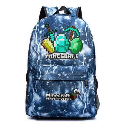 Minecraft Enderman Creeper Graphic Printed Backpack Large Capacity Lightweight Fashion Casual For Daily Travel Outdoor Leisure