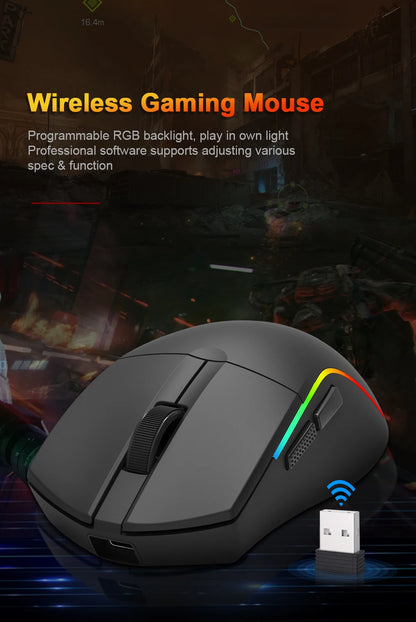 REDRAGON DEICIDE M816 PRO RGB USB gaming miš s podrškom za Bluetooth i 2.4G bežično povezivanje, 26000 DPI, 6 tipki, za gamere, žičani miš za računalo