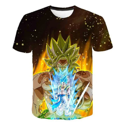 Hot Sale Anime Son Goku Vegeta T-shirt Adult T-shirts Kids Dragon Ball T Shirt Boy Tops Tee Children Clothes Summer Short Sleeve