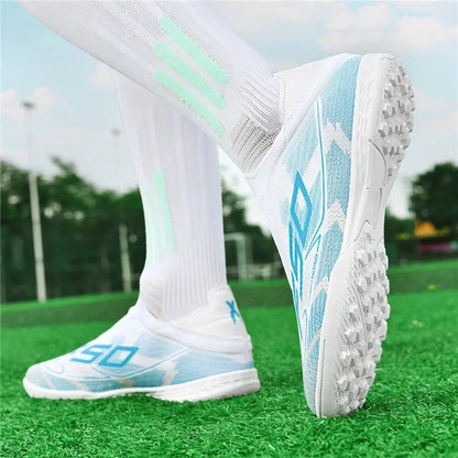 Nouvelles chaussures de football pour hommes, chaussures de match en extérieur, baskets de soccer, chaussures montantes de haute qualité, crampons antidérapants pour futsal et terrain synthétique, meilleures ventes