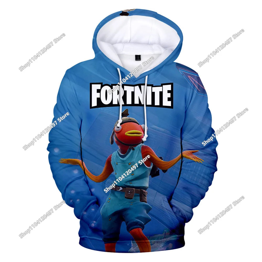 Fortnite-Cosplay-Sweatshirt, 3D-bedruckter Unisex-Gaming-Hoodie, lässige Anime-Kawaii-Jacke, Kinderkleidung, Geschenke