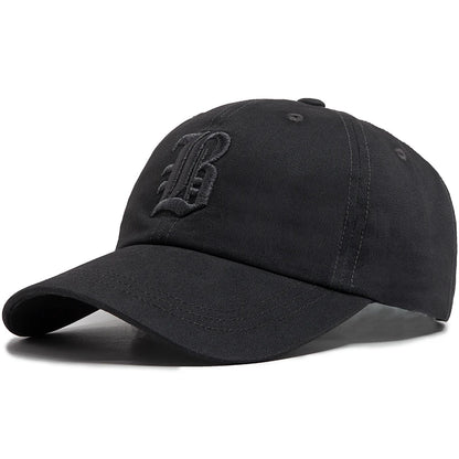 Mode d'été : casquette de baseball pour homme, brodée d'une lettre, casquette « trucker » en coton, casquette décontractée d'extérieur à visière souple, casquettes de baseball pour femme
