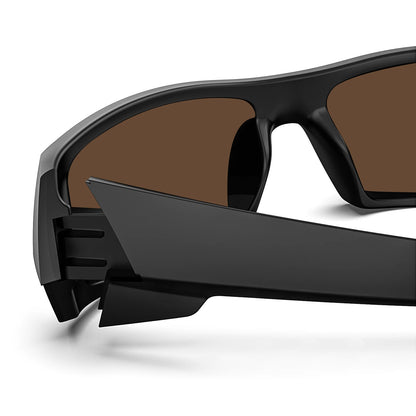 MAXJULI Z87 Polarized Sunglasses Men Wrap Around Sport Driving UV400 Retro Vintage Shield Safety Glasses 8231