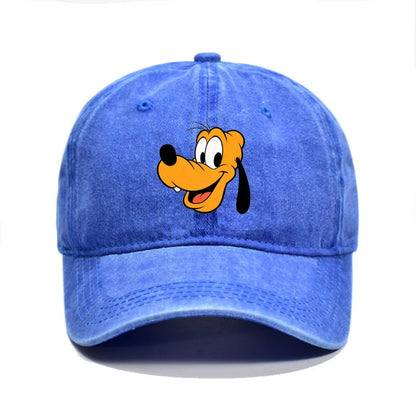 Unisex Vintage Washed Mickey Minnie Print Baseball Cap for Men Women Cartoon Trucker Hat Adjustable Snapback Casual Hip Hop Hat