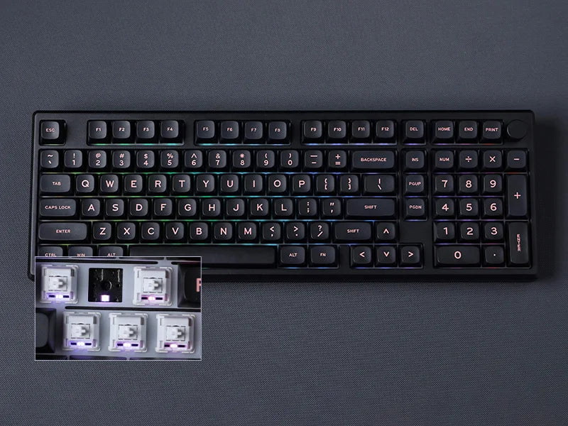 EPOMAKER Galaxy100 QMK/VIA 1800 ANSI Layout Aluminum Gasket Wired/BT5.0/2.4Ghz Mechanical Gaming Keyboard with 8000mAh Battery
