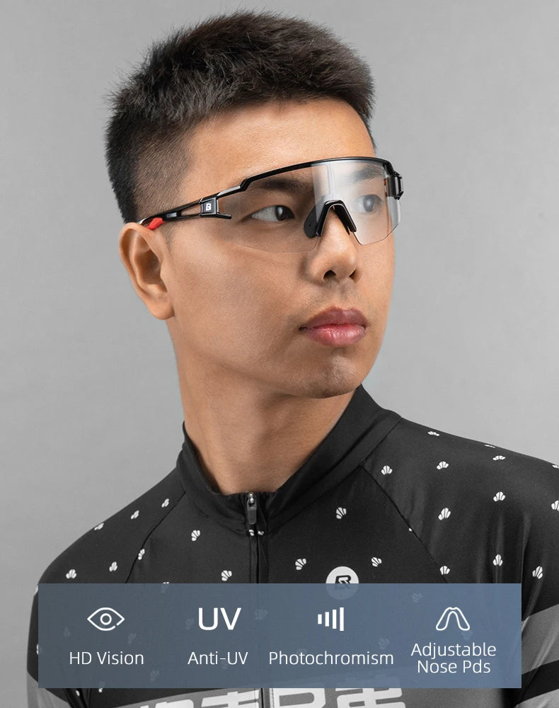 ROCKBROS Cyklistické brýle Fotochromatické brýle Cyklistické brýle Ochranné brýle Větruodolné Cyklistické Outdoorové sportovní sluneční brýle